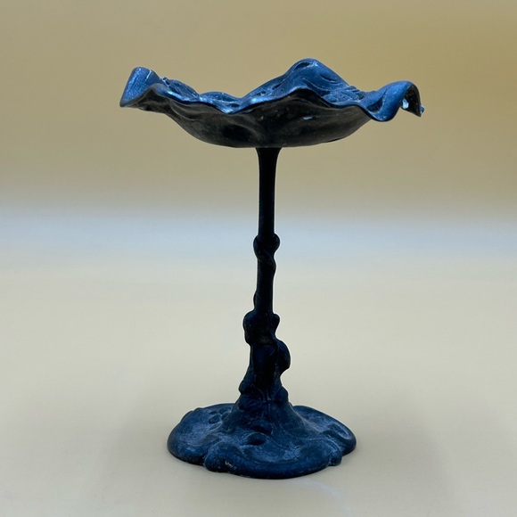 Antique Other - Antique metal Lilly pad compote, bronze?